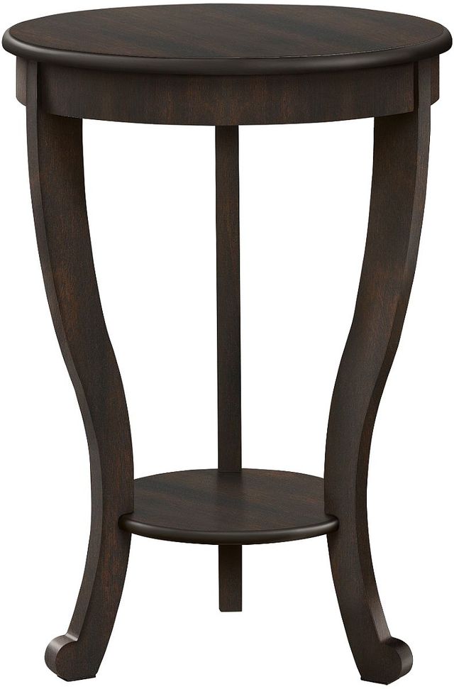 Monarch Specialties Inc. Walnut Veneer Round Side Table-0