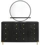 Coaster® Arini Black 8-Drawer Dresser with Mirror-1
