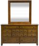 Liberty Furniture Grandpas Cabin Aged Oak Dresser and Mirror Set-2