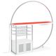 Coaster® Risley Chrome/Glossy White Bar Cabinet with LED-1