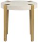 Steve Silver Co. Gracie White End Table with Gold Base-1