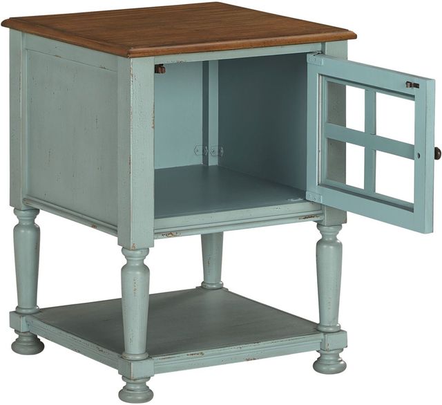 Signature Design by Ashley® Mirimyn Teal/Brown Accent Cabinet-2