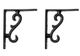 A & B Home 2-Pieces Black Iron Wall Shelf Brackets-2