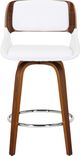 Inspire™ Hudson Swivel White/Walnut 26" Counter Stool -3