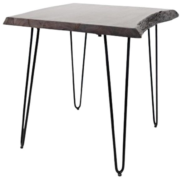 Jofran Inc. Nature's Edge Slate End Table with Black Base-2