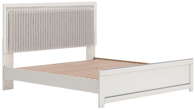 Signature Design by Ashley® Zuraleus White King Upholstered Panel Bed-1