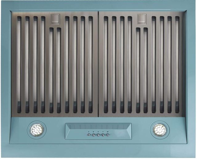 Unique® Appliances Classic Retro 24” Ocean Mist Turquoise Under Cabinet Range Hood-3