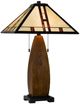 Cal® Lighting & Accessories Tiffany Oak Table Lamp-0