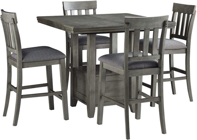 Signature Design by Ashley® Hallanden Gray 5-Piece Counter Height Dining Set-0