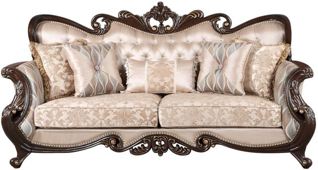 New Classic® Home Furnishings Constantine Beige/Cherry Sofa-2
