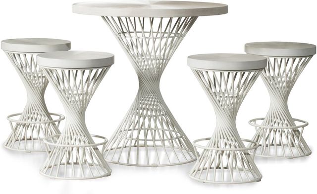 HH2 Home Kanister 5-Piece White Counter Height Dining Set-1