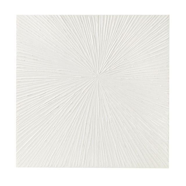 Olliix by Madison Park Sunburst White 100% Hand Painted Dimensional Resin Wall Décor-0
