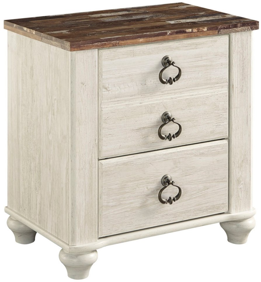 Willowton Nightstand - Whitewash Willowton Nightstand - Whitewash