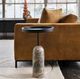 Dovetail Furniture Saul Black Side Table with Green Base-1
