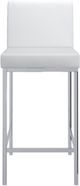 Inspire™ Porto White/Chrome 26" Counter Stool, Set Of 2-4