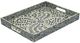 A & B Home Black 18" Capiz Tray-0
