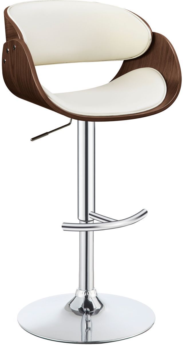 Coaster® Dana Ecru/Chrome Adjustable Bar Stool-0