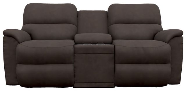 La-Z-Boy® Brooks Godiva Power Reclining Loveseat with Console, Headrest, and Lumbar-1