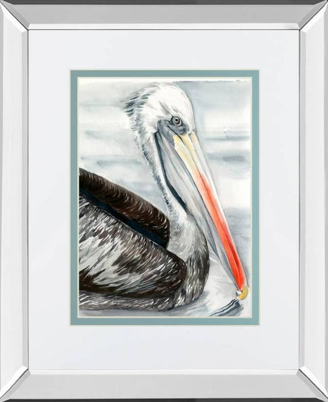 Classy Art Grey Pelican I by Jennifer Paxton Parker Mirrored Frame Wall Art-0