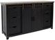 Jofran Inc. Madison County Vintage Black 60'' Barn Door Server-0