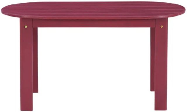 Linon Adirondack Red Wooden Outdoor Coffee Table-3