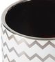 A & B Home Silver/White Zigzag Planter-2