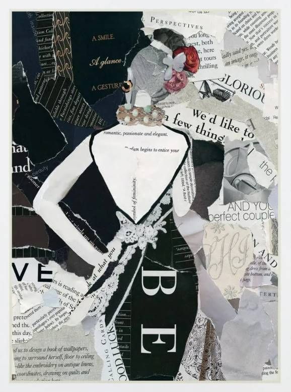 Classy Art Fashion Mosaic II by Carol Robinson Mirrored Frame Wall Art-1