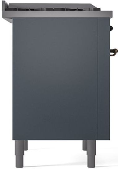 Ilve® Nostalgie II Series 36" Blue Grey Pro Style Dual Fuel Range-3