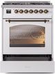 Ilve® Nostalgie II Series 30" White Pro Style Dual Fuel Range-2