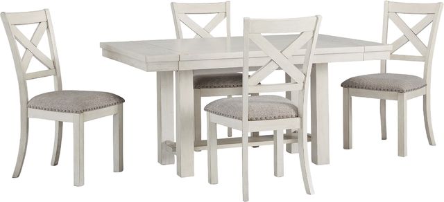 Signature Design by Ashley® Robbinsdale 5-Piece Antique White Dining Table Set-0
