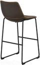 Brassex Inc. Acasia 2-Piece Black/Vintage Brown 29" Bar Chair Set-1