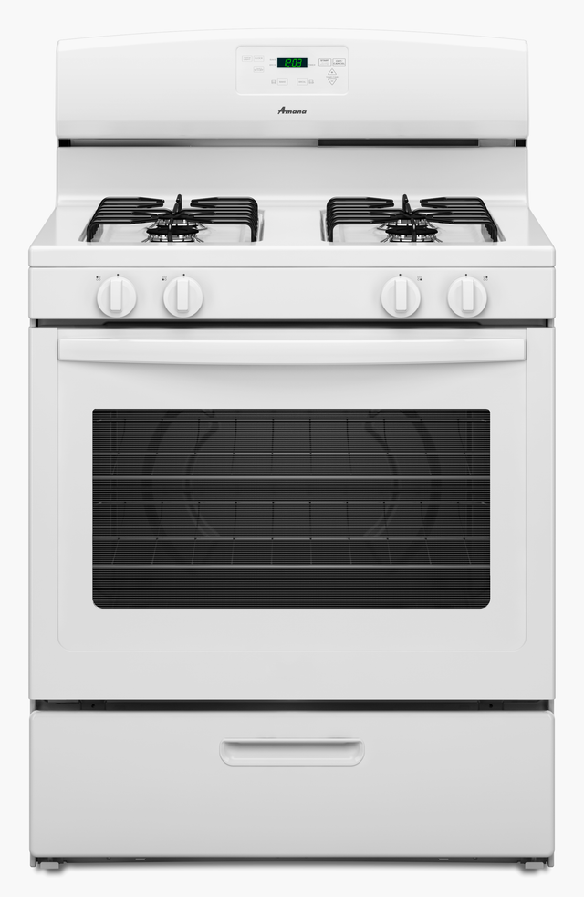 Amana® 30" White Free Standing Gas Range-0