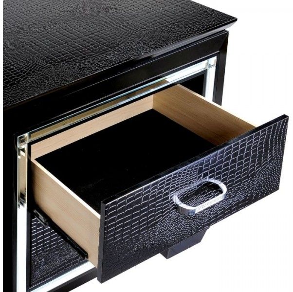 Bellanova Nightstand with LED Light and 2 Drawers - Thumbnail 3