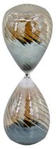 A & B Home Black/Gray Luster Diagonal Hourglass-0