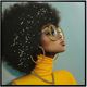 Classy Living Captivating Afro in Yellow Wall Art-0