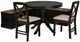 Linon Norah 4-Piece Black/Walnut Dining Set-1