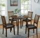 Furniture of America® Blackwood 5-Piece Dark Brown/Walnut Round Table Set-0
