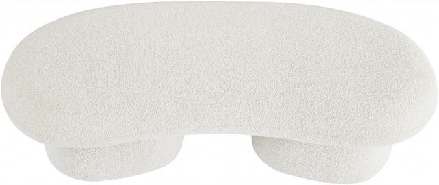 Meridian Furniture Luka Cream Bench-3