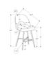 Monarch Specialties Inc. 2-Piece Black 39" Faux Leather Swivel Counter Stool Set-2