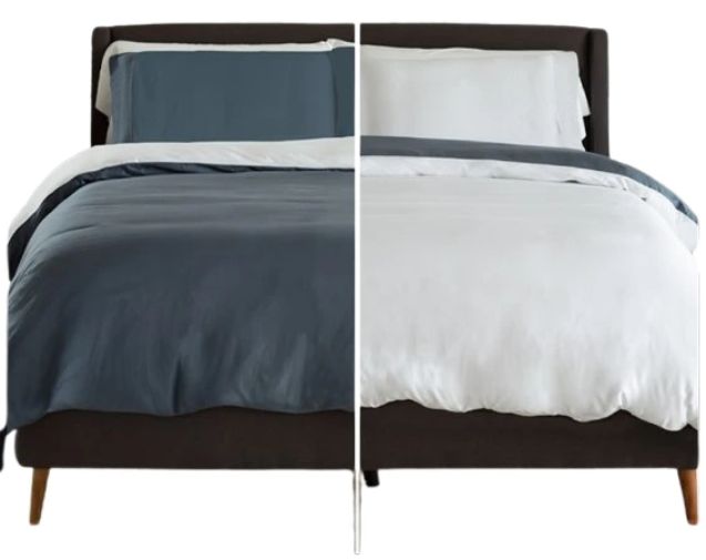 Cariloha Luxurious Blue Lagoon/White King Duvet Cover-0