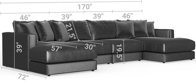 Jackson Furniture Remington 4-Piece Pine U-Shape Sectional-2