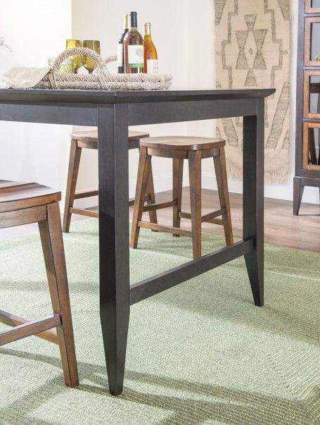 Legacy Classic Fenmore Distressed Cherry Counter Table with Dark Mocha Base-4