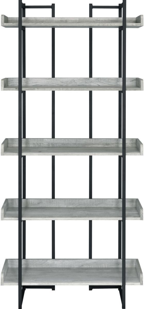 Elements International Preston Gray Bookshelf-1