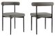 Armen Living Shannon 2-Piece Black/Gray Upholstered Dining Side Chair Set-0