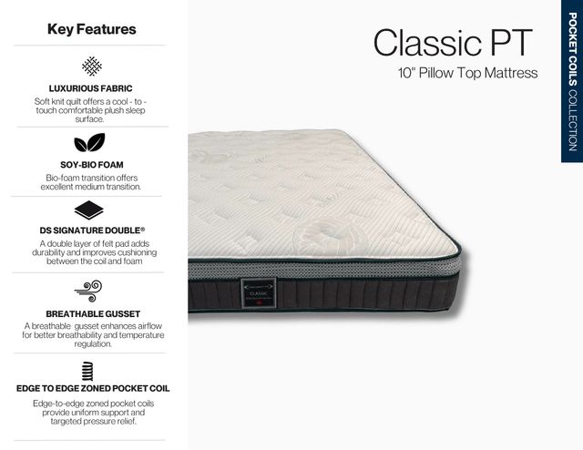Dreamstar Bedding Classic Collection Classic 10" Wrapped Coil Medium Pillow Top Queen Mattress in a Box-2
