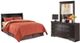 Signature Design by Ashley® Huey Vineyard 2-Piece Black Queen Sleigh Headboard Set-0