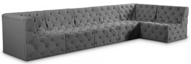 Meridian Furniture Tuft 6-Piece Grey Modular Sectional Set-0