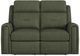 Flexsteel® Felix Forest Green Leather Power Reclining Loveseat with Power Headrest and Lumbar-3