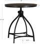 Powell® Haywood Gray Wooden Top Bar Table with Steel Base-2