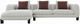 ACME Furniture Mardi 2-Piece Beige/Maroon Sectional Sofa-4